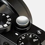 【F-Foto】 ソフトレリーズシャッターボタン (凹タイプ) 『各社カメラ対応』 (シルバー)