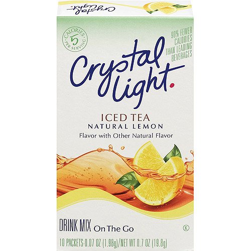 Crystal Light On the Go, Iced Tea with Lemon Flavor, 10 Count Boxes (Pack of 10)