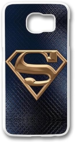 Samsung S6 Case, Galaxy S6 Case, Shock-Absorption White Case Bumper for Samsung Galaxy S6 Superman Gold Logo Anti-Scratch White Hard Back Case for Samsung Galaxy S6