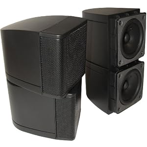 Pure Resonance Audio MC2.5B Mini Cube Swivel Surround Sound Speakers