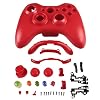 eForCity Shell Compatible with Microsoft Xbox 360 Wireless Controller , Red
