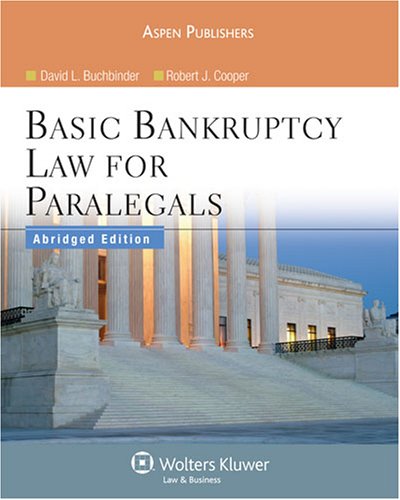 Basic Bankruptcy Law for Paralegals