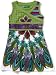 Desigual Girls 7-16 Peacock Dress, Green, 7-8