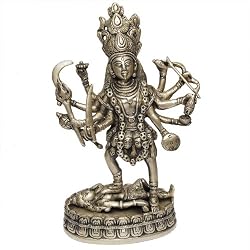 Kali Figurine Brass Religious Statues 5.5 x 2 x 9 inches