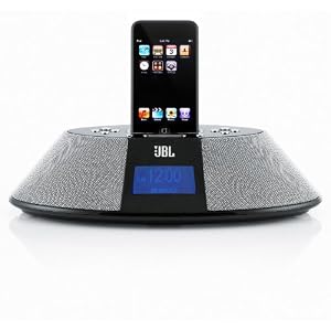JBL On Time 200 P Lautsprechersystem (20 Watt, Uhr mit Weckfunktion, Dock) f�r Apple iPod/iPhone schwarz