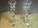 Matched Pair 8 1/4 Monceaux Cristal d'Arques French Crystal Candle Holders
