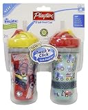 Playtex Insulated Twist 'n Click Straw Cup 9 oz - 2 Pack (Colors Vary)