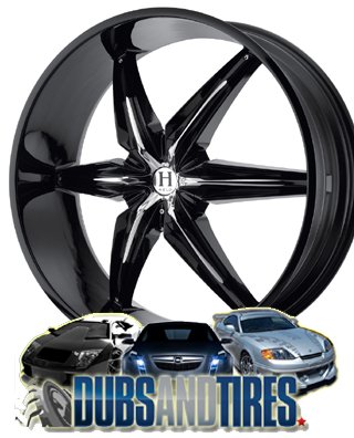 Helo HE866 Gloss Black Wheel  Chrome Accents 