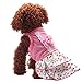 Binmer(TM)Pet Dog Clothes Puppy Flower Skirts Dress Crystal Bowknot Lace Floral Pet Princess Clothes (M)