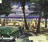 Miami (Beach Scene) Black Wood-Mounted Art Poster Print - 16