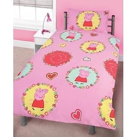 Character World Peppa Pig Spiral Rotary Single Duvet Set