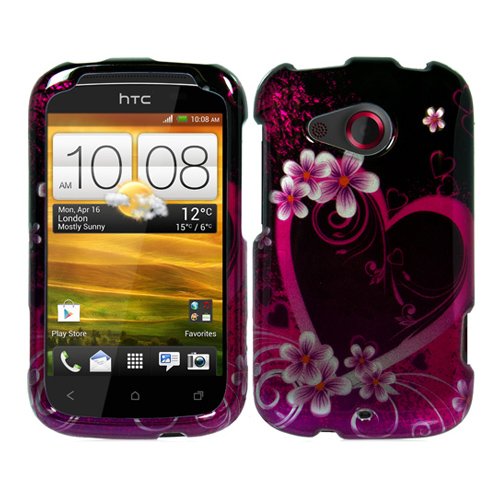 iFase Brand HTC Desire C Cell Phone Purple Love Protective Case Faceplate Cover iFase Brand HTC Desire C Cell Phone Purple Love Protective Case Faceplate Cover