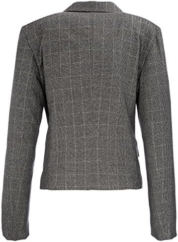 Mila Schon Concept Brown Plaid Long Sleeve Two-Button Blazer Sz IT 50