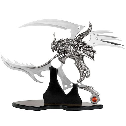 Draconic Rex Fantasy Dagger Silver by Paul Ehlers