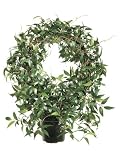 Pack of 2 Artificial Standing Smilax Wreaths with Pots 22
