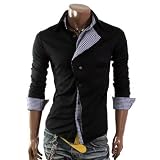 Doublju Mens Casual Checked Pattern Shirts(W04S)