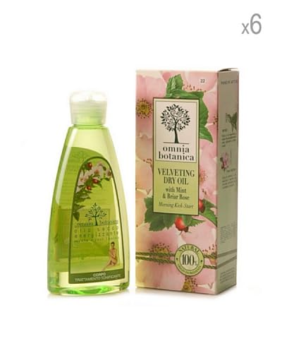 Omnia Botanica Set 6 Pezzi Olio Secco Vellutante Corpo Menta e Rosa Canina 200 ml cad.