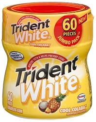 Trident White Gum, Cool Colada, 60-Count Bottles (Pack of 24)