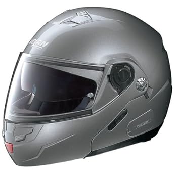 Nolan N90 N-Com Arctic Grey Modular Motorcycle Helmet Size Xlarge