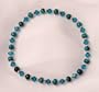 Swarovski Crystal, Chinese Turquoise and Sterling Silver Bracelet
