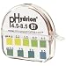 Micro Essential Lab 2210 Plastic Hydrion Vivid Short Range pH Test Paper Dispenser, 4.5 - 8.5 pH, Single Roll