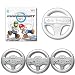 Wii Mario Kart with 3 Extra Steering Wheels game