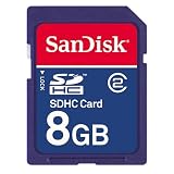 SanDisk 8 GB Class 2 SDHC Flash Memory Card SDSDB-8192-A11 by SanDisk