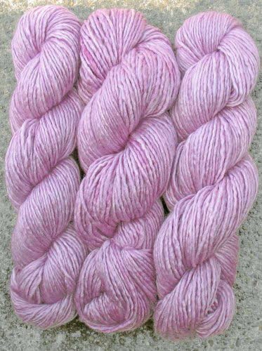 Living Dreams Betsy, Merino Tussah Silk Blend, Aran Worsted Weight Wool Yarn Hand Dyed by Art By Eve, 3.2 Ounce, Rose
