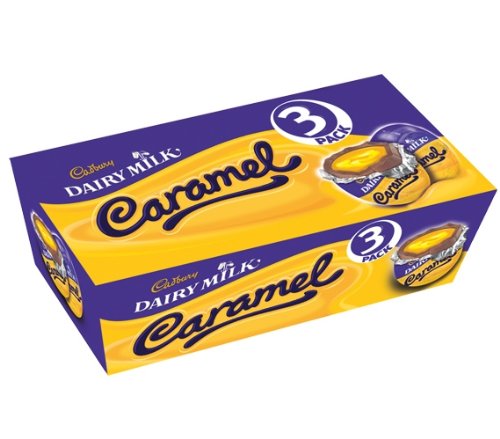 CADBURY Dairy Milk Caramel Eggs 3 Pack - 117g/4.12oz (Suitable for Vegetarians)