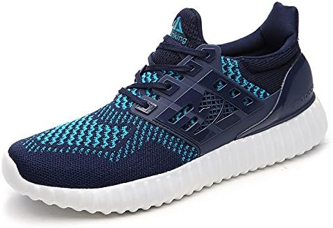 Mens Fashion Sneakers Breathable Lightweight Mesh Running Jogging Shoes Dark Blue