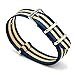 CIVO Watch Bands Premium Ballistic Nylon Watch Strap Stainless Steel Buckle (Navy/Khaki, 20mm)