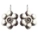 Floral Bali Silver Earrings Handmade Indian Jewelry 2 inches