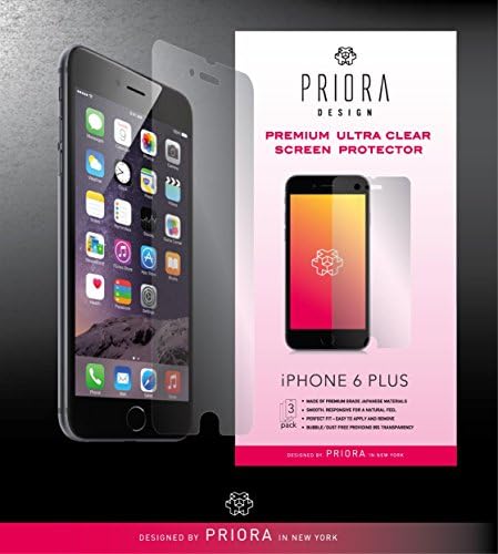 Priora Design iPhone 6 Plus Premium Ultra Clear Screen Protector - 3 Pack (Lifetime Warranty)
