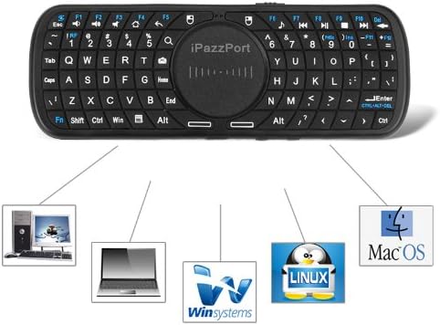 iPazzPort® Handheld Mini Wireless Touchpad Keyboard for Google Nexus 7 / Google Android TV / iPhone 4 4S 3GS 3G / Samsung Galaxy S S2 S3 / HTPC / PC / Iphone / Android Tablet / Mac OS