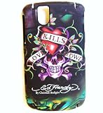 New Ed Hardy Loves Kill Slowly with Red Heart By Christian Audigier Snap on Hard Skin Back Cover Case for Blackberry Tour 9630 + Premium Lcd Screen Guard in Original Box