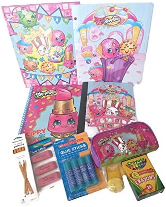 Shopkins Folders, Notebooks, Pencil Case and More - 10 Piece Bundle