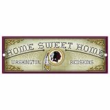 NFL Washington Redskins 6-by-17 Wood "Home Sweet Home" Cross Stitch Sign