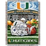 Miami Hurricanes Home Field Advantage Woven Tapestry Throw Blanket - NCAA College Athletics Fan Shop
