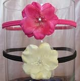 51e6we3W43L. SL160  Madeline Girls Elastic Headband (Hot Pink Band/ Hot Pink Flower)
