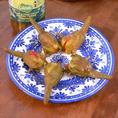 Berenjena Embuchada - Tender Pickled Baby Eggplants by Appetizers