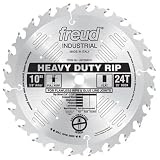 Freud LM72M010 Industrial Heavy Duty Rip Saw Blade 10-Inch by 24t Flat Top 5/8-Inch arbor Ice Coated