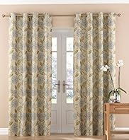 Lucy Jacquard Floral Eyelet Curtains