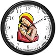Mary & Baby Jesus or Madonna and Child No.2 - Christian Theme Wall Clock by WatchBuddy Timepieces (White Frame)