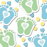 Tiny Toes Blue Printed Confetti