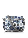 Coach Snaphead Signature Baby Diaper Messenger Bag Purse Tote 18377 Blue Grey Multi
