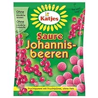 Katjes Saure Johannis-beeren (Sour Gummi Red Currants), 7-Ounce Bags (Pack of 20)
