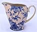 Fine Chintz China Cream and Sugar Set Blue Rose Chintz on Blush
