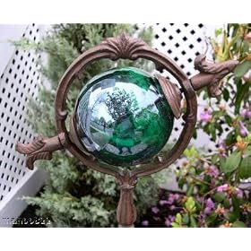 Beautiful Glass Globe Yard Stake w  Arrow ~ Garden Stake by 