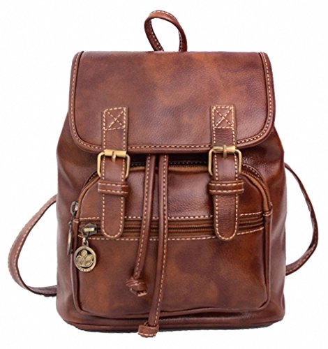 Kenox small pu crazy horse leather girls school backpacks ladies …
