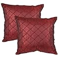Monaco Pleat Toss Pillow 2-pk. - Red (18x18")